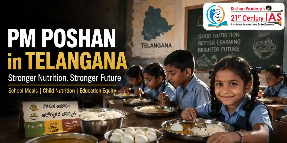 PM POSHAN Telangana school nutrition and declining beneficiary coverage