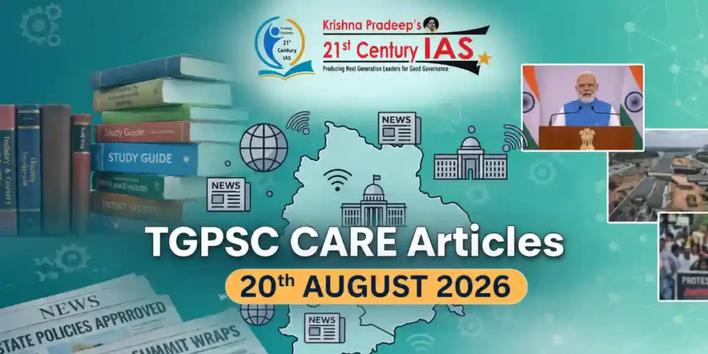 TGPSC Current Affairs 20 August 2026 featuring Telangana SIR 2026 and agriculture updates