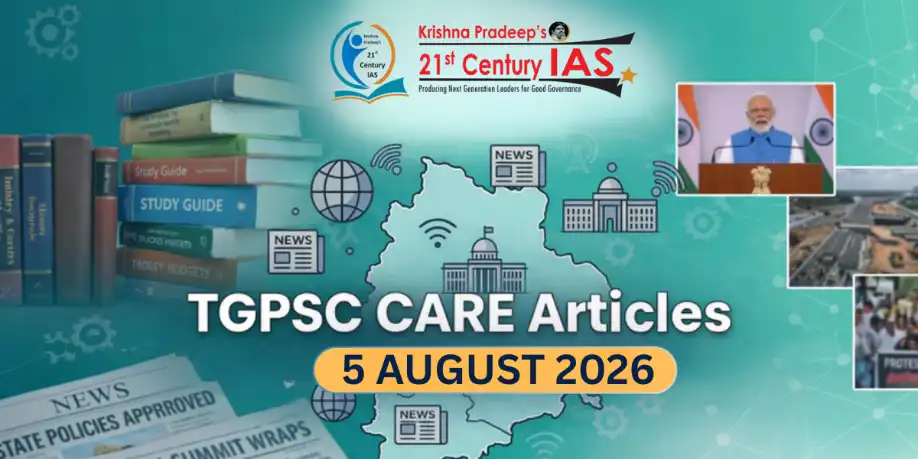 TGPSC Current Affairs 5 August 2026 daily news compilation