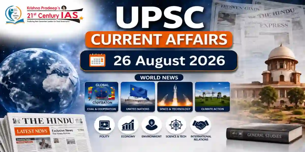 UPSC Current Affairs 26 August 2026 covering India UNSC campaign and FSSAI food claims