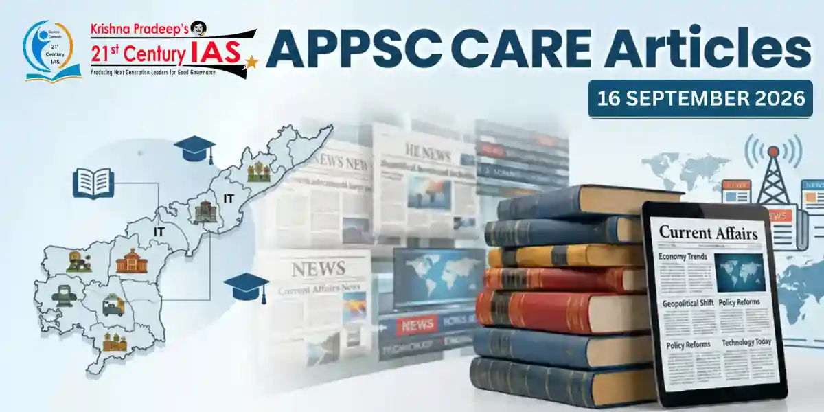 APPSC Current Affairs 16th September 2026 visual highlighting the ASR Adivasi bridge and national policy updates