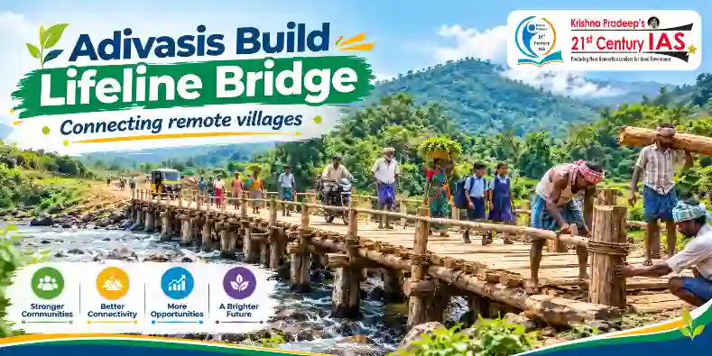 ASR District Adivasi Bridge built by tribal communities to improve rural connectivity in Andhra Pradesh