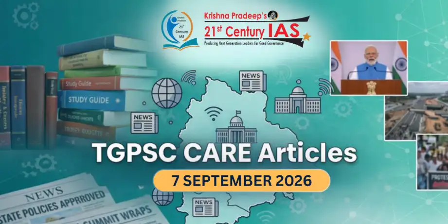 TGPSC Current Affairs 7th September 2026 featuring Qutb Shahi women and major national developments