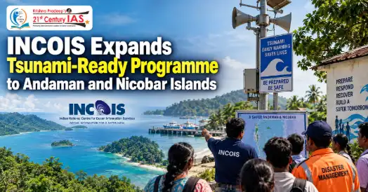 Tsunami Ready Programme showing INCOIS early warning systems and community preparedness in Andaman and Nicobar Islands
