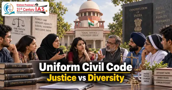 Uniform Civil Code representing Article 44, gender justice, personal laws and cultural diversity in India
