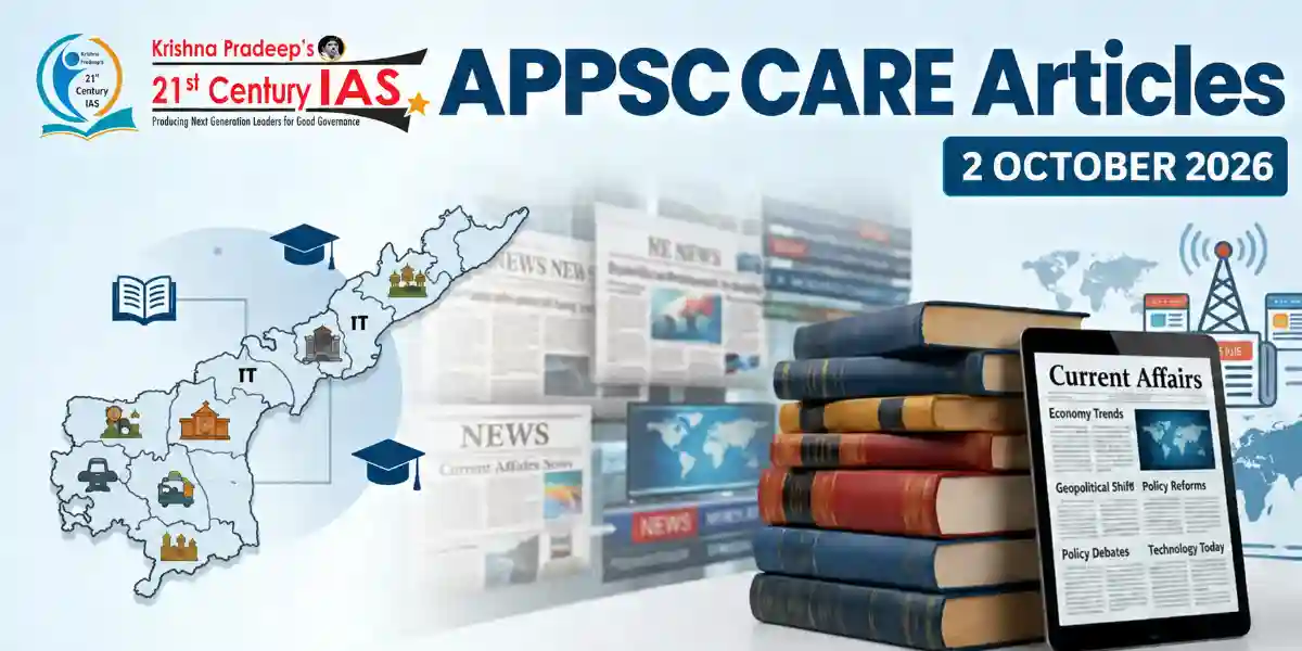 APPSC Current Affairs 2 October 2026 featuring Rayalaseema Horticulture Hub, maritime insurance and Gandhi Jayanti